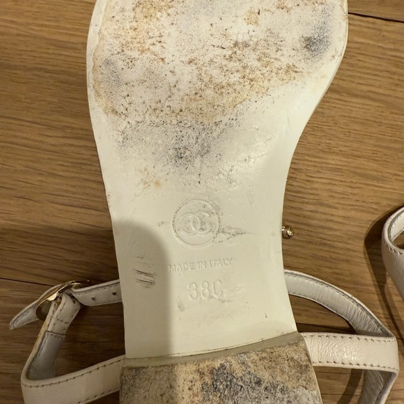 Chanel White Thong Sandals - Picture 7 of 7